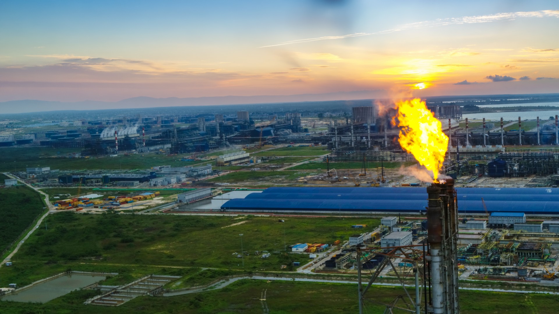 Aerial view of Dangote Petroleum Refinery