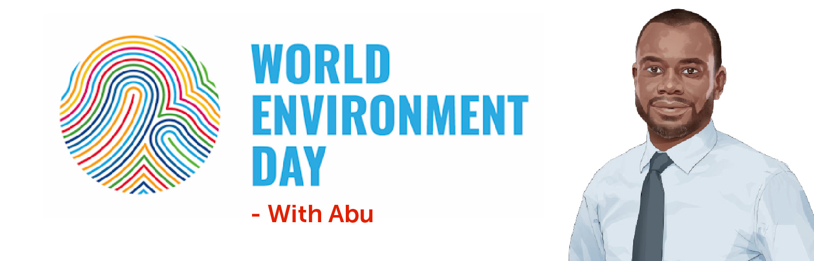 Image featuring World Environment Day logo with Abu