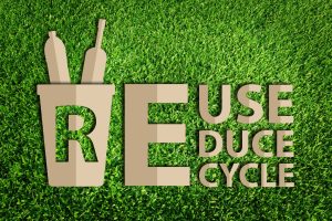 Reuse, Reduce, Recycle green image.