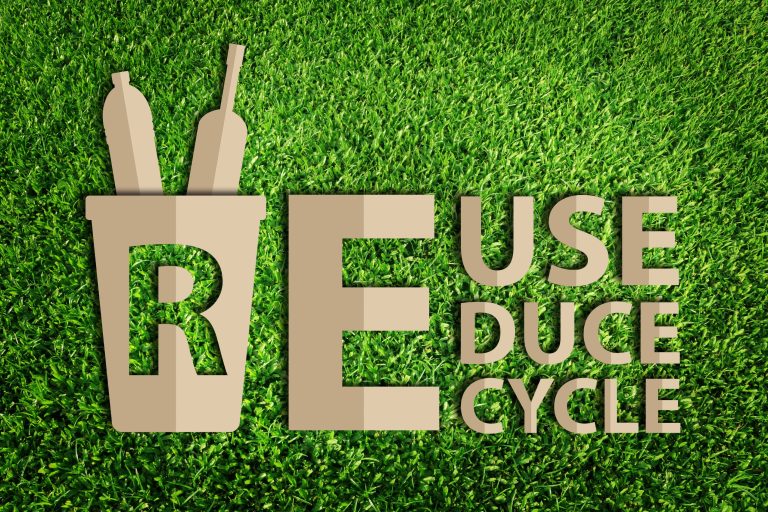 Reuse, Reduce, Recycle green image.