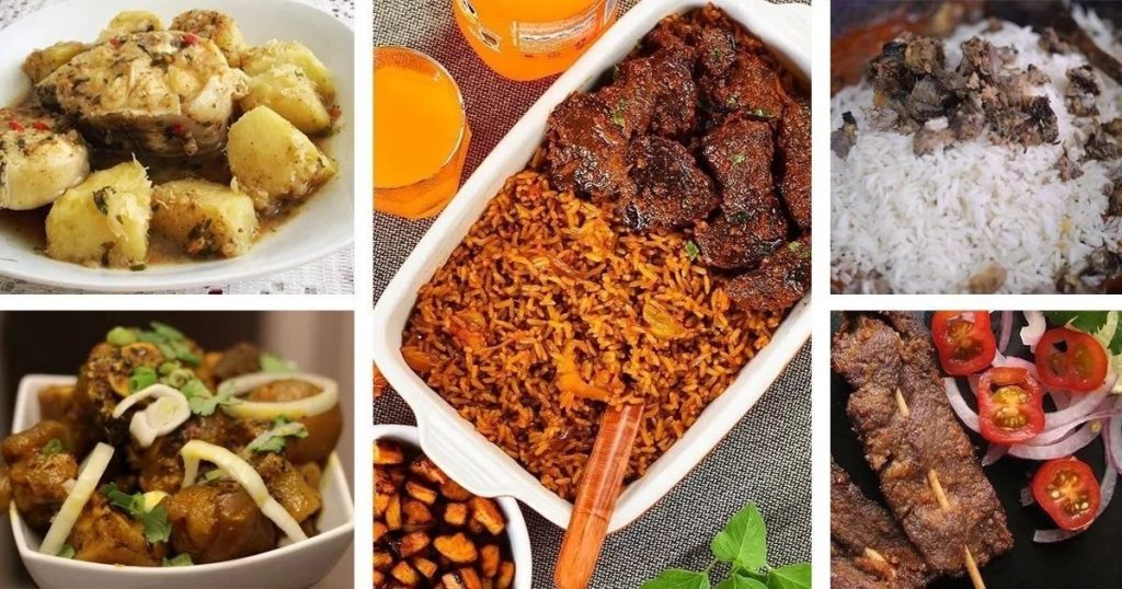 Images of different Nigerian dishes