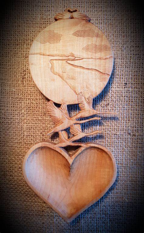 weird valentine - Welsh love spoon carving