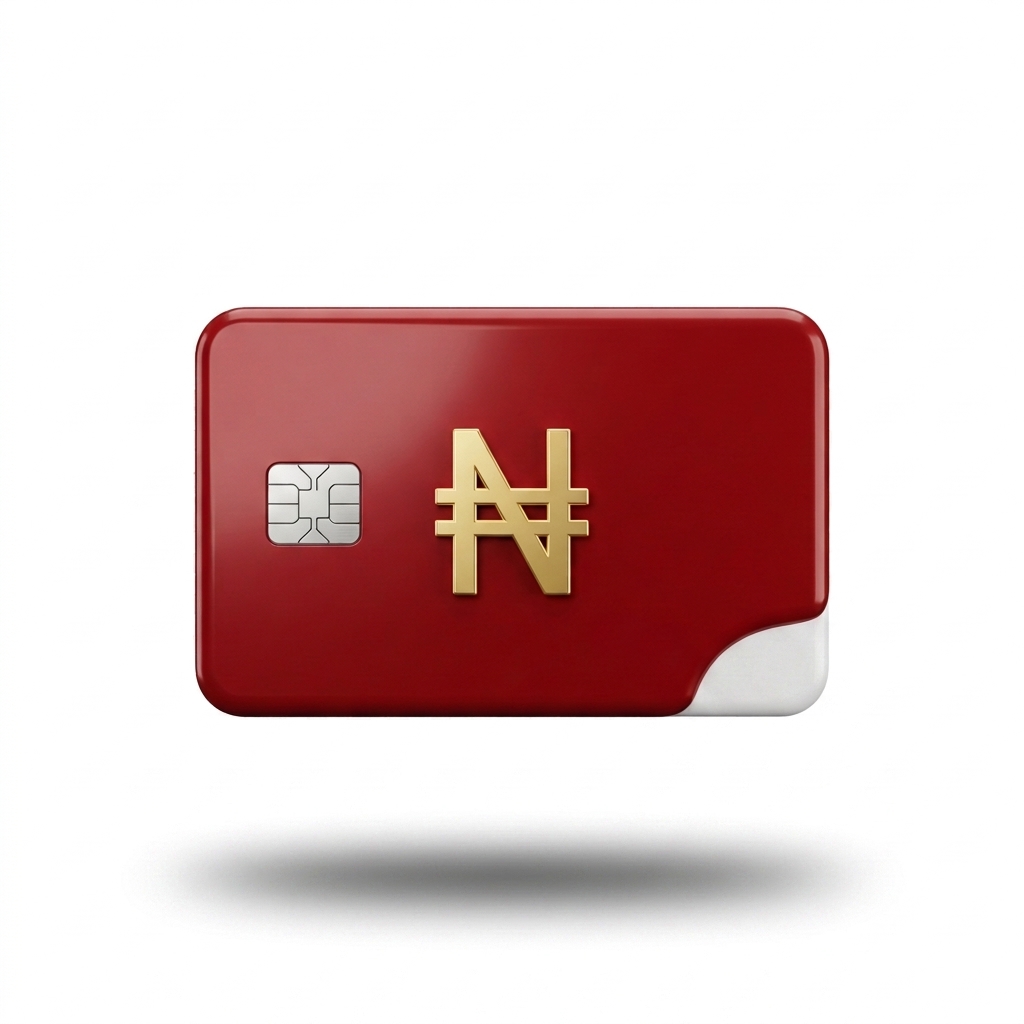 Red debit card with naira 202607101716